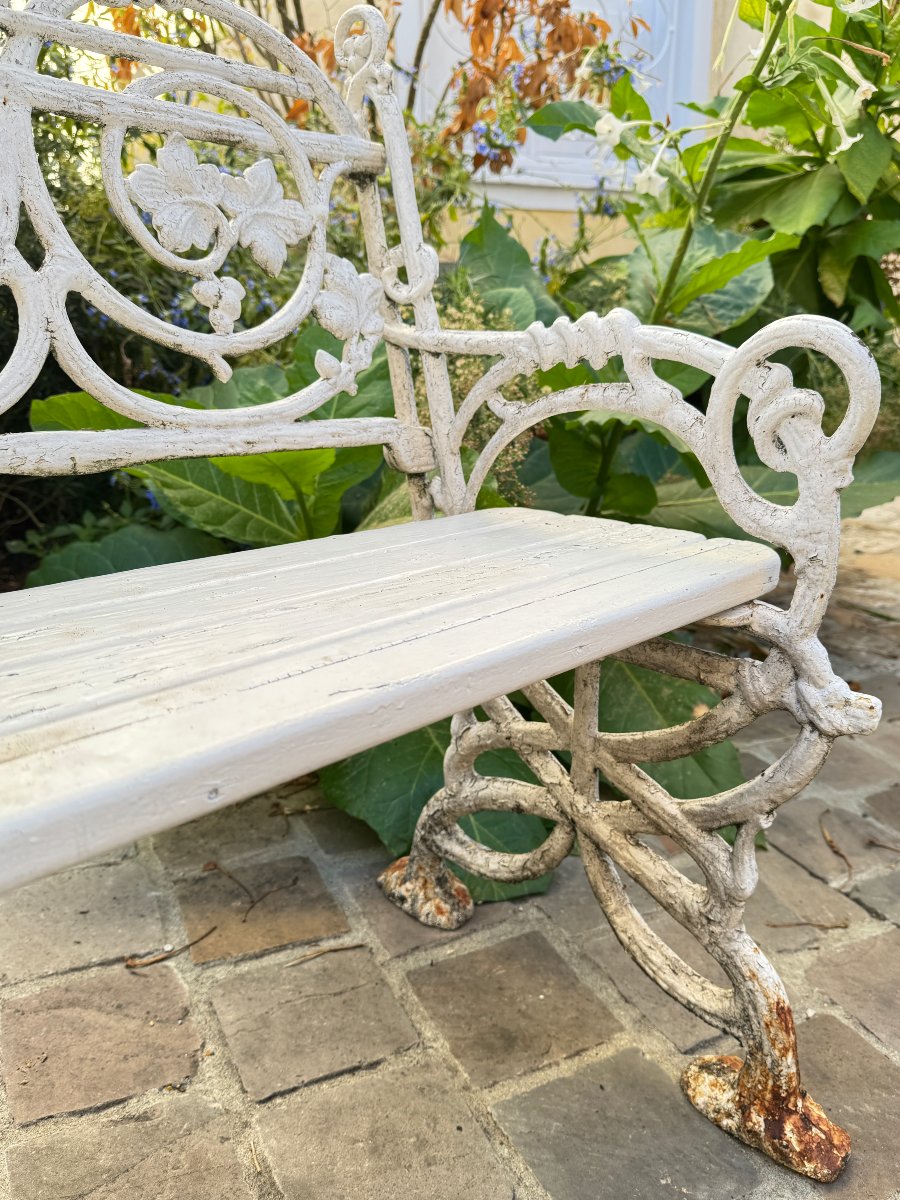 PAIRE DE FAUTEUIL DE JARDIN EN FONTE EPOQUE NIII-photo-1