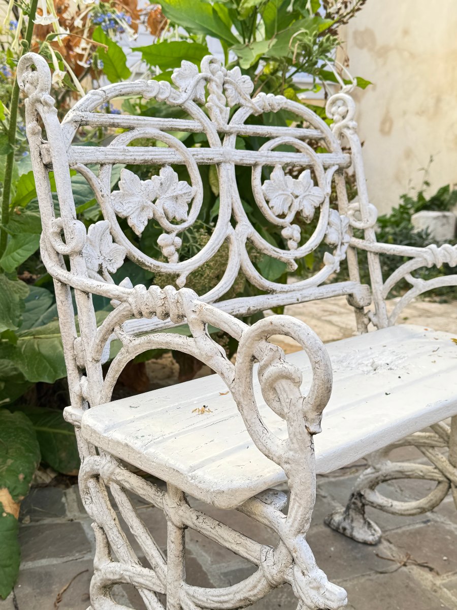 PAIRE DE FAUTEUIL DE JARDIN EN FONTE EPOQUE NIII-photo-3