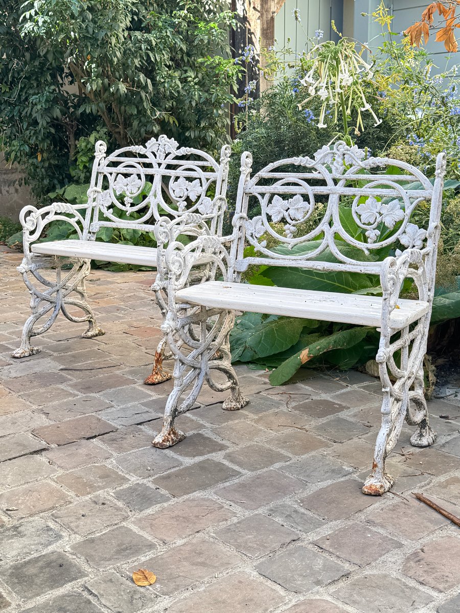 PAIRE DE FAUTEUIL DE JARDIN EN FONTE EPOQUE NIII