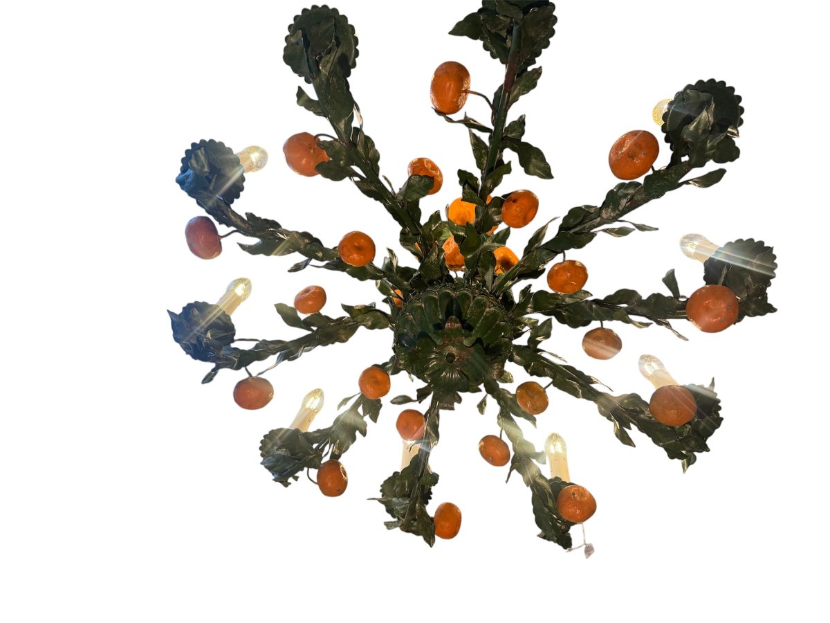 Lustre en fer aux oranges-photo-3