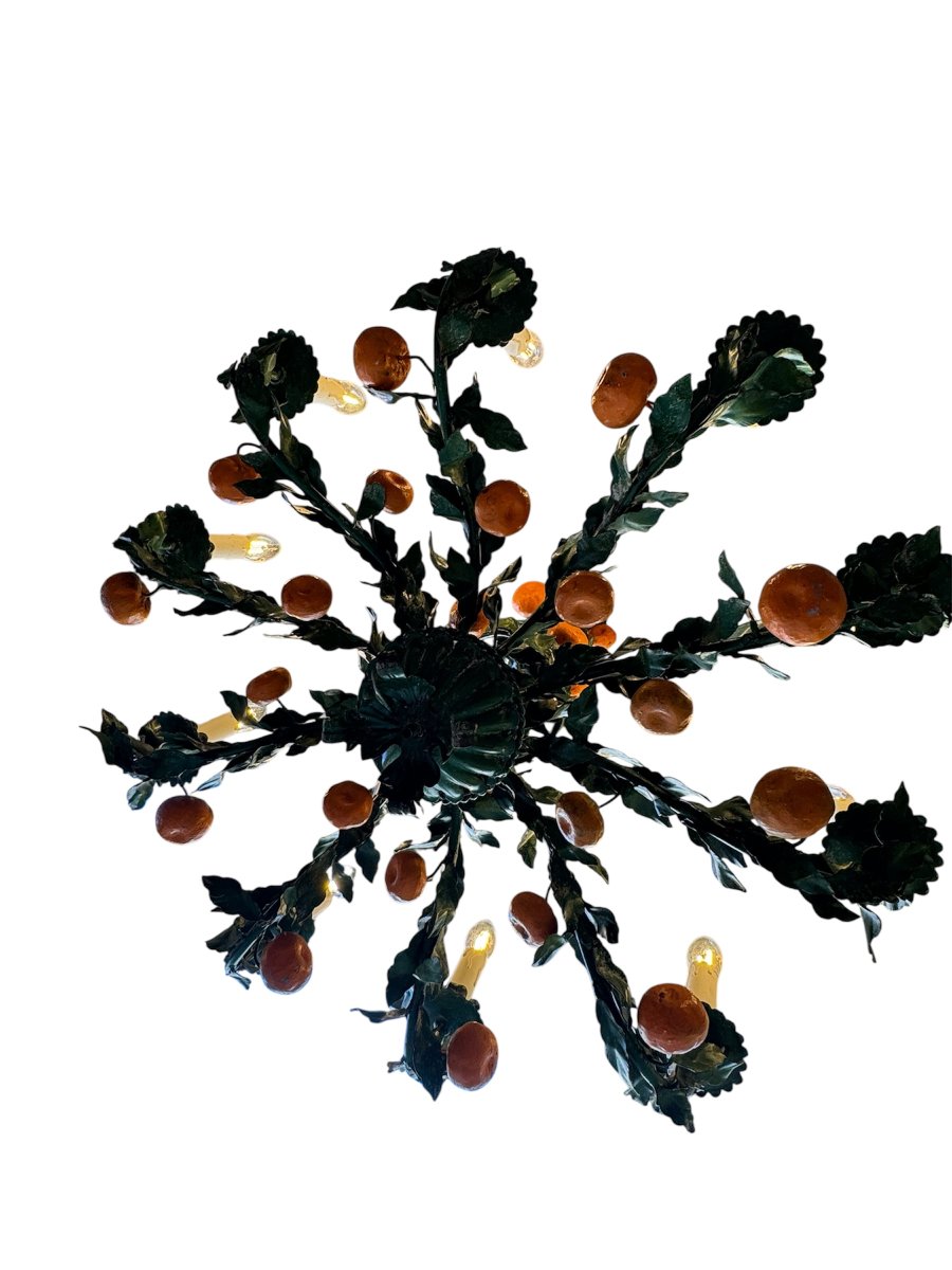 Lustre en fer aux oranges-photo-2