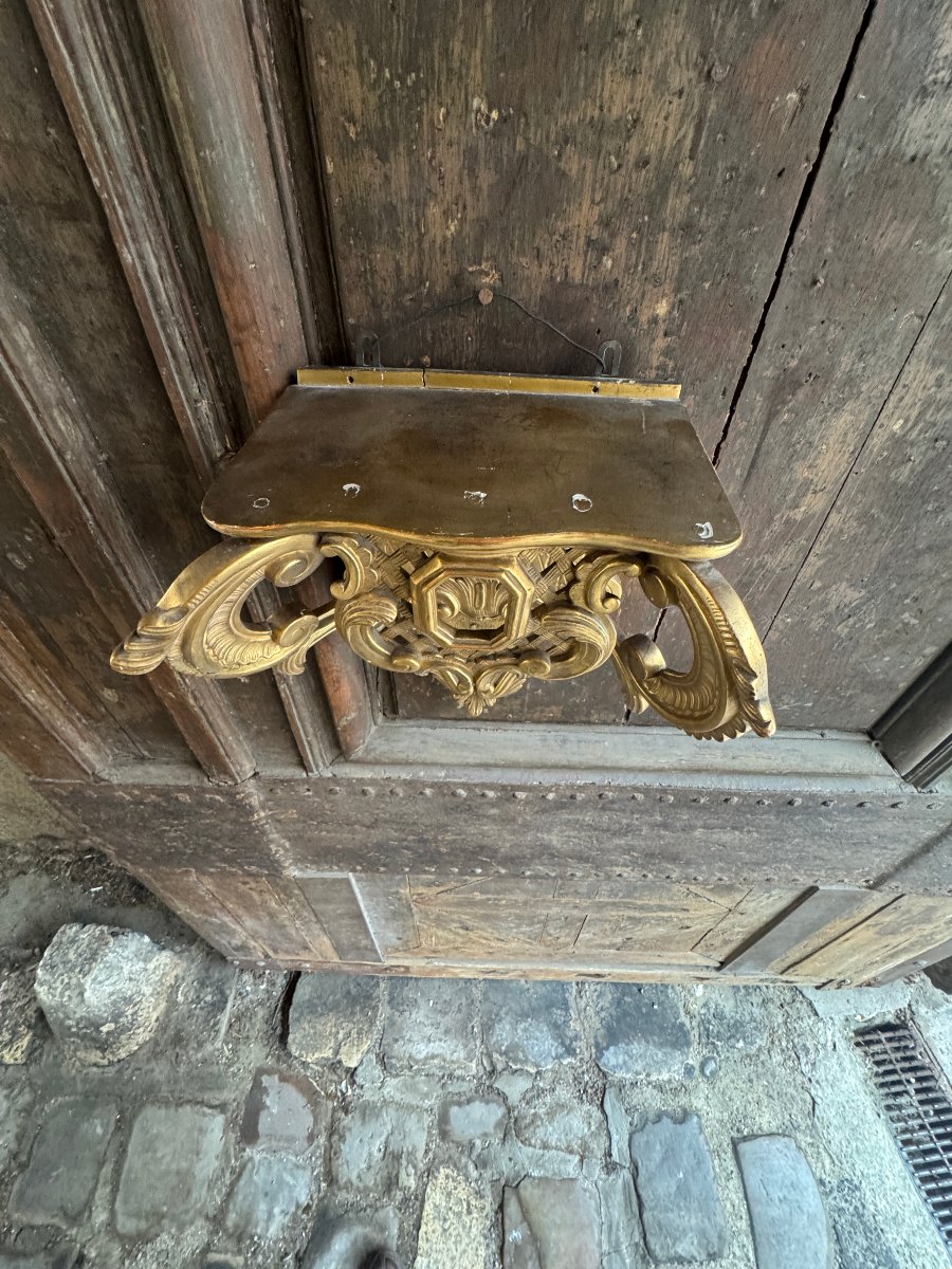 Console d’applique en bois doré-photo-3