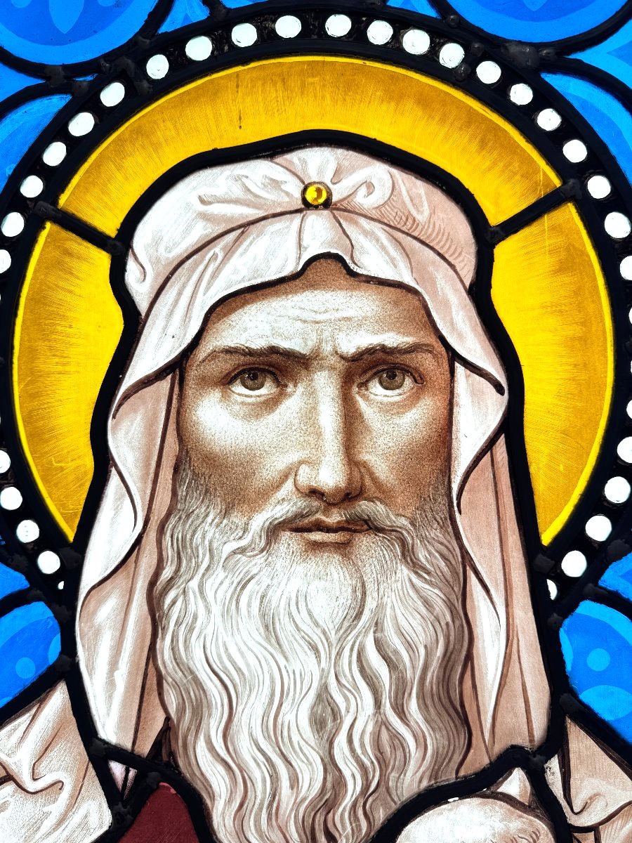 St. John The Baptist Stained-glass Window (h132 L65 Cm)-photo-3