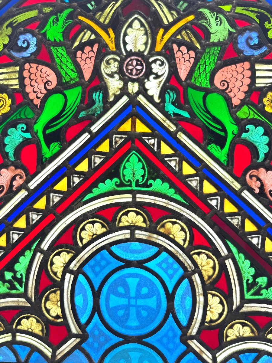 St. John The Baptist Stained-glass Window (h132 L65 Cm)-photo-1