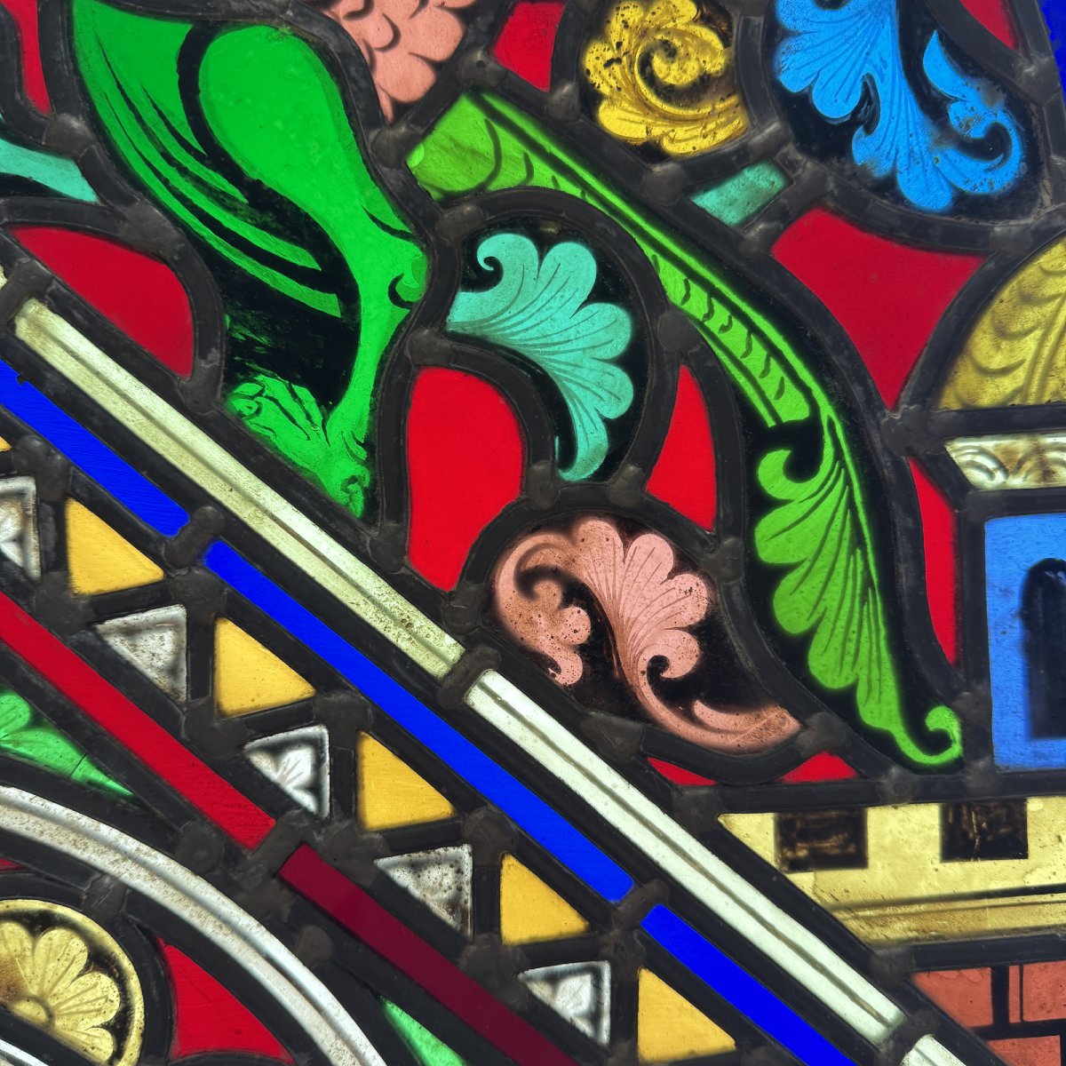 St. John The Baptist Stained-glass Window (h132 L65 Cm)-photo-2