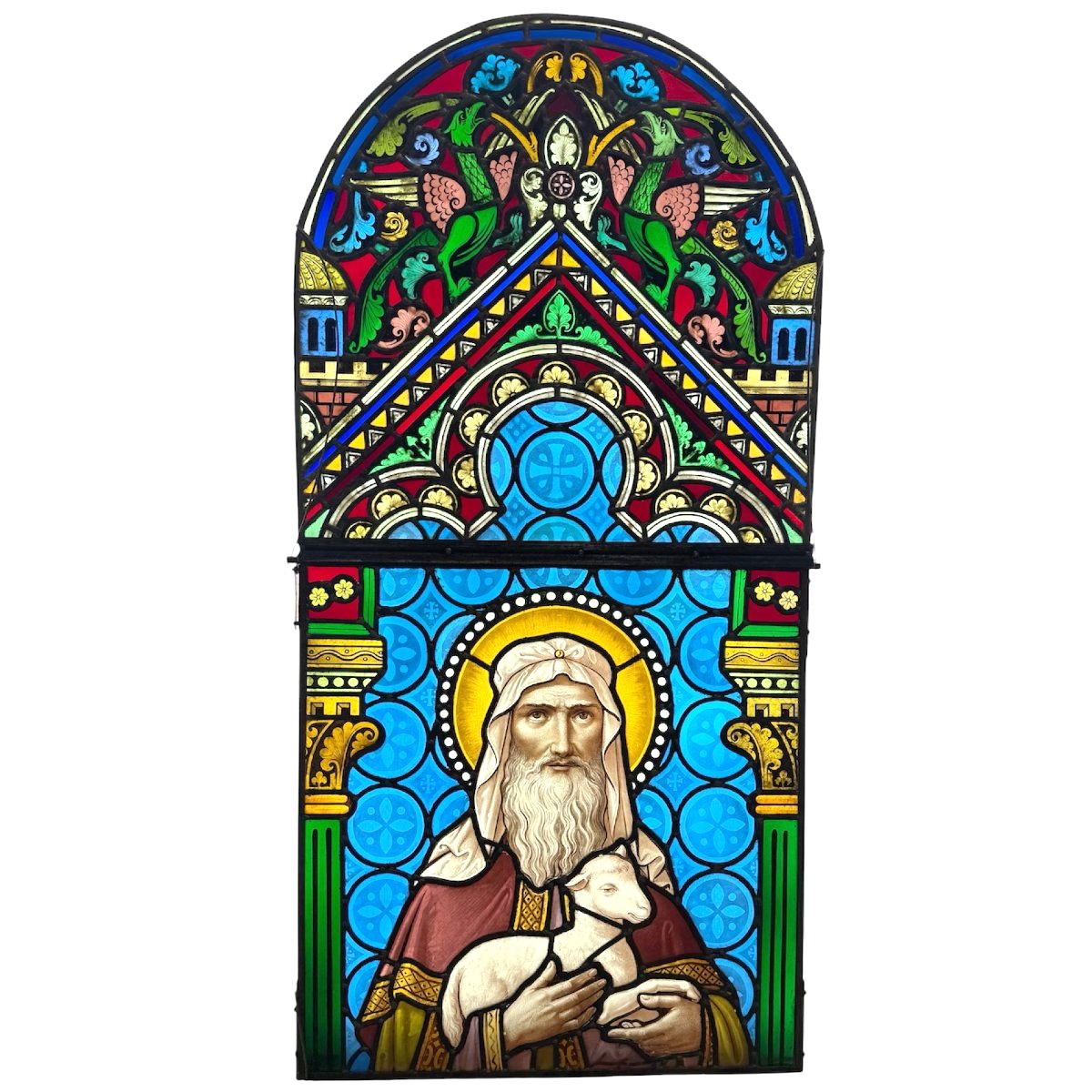 St. John The Baptist Stained-glass Window (h132 L65 Cm)