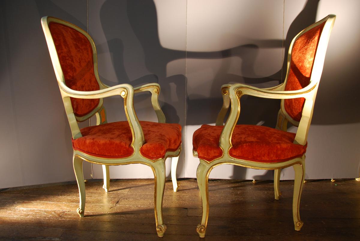 Pair Of Italian 19th Armchair-photo-3