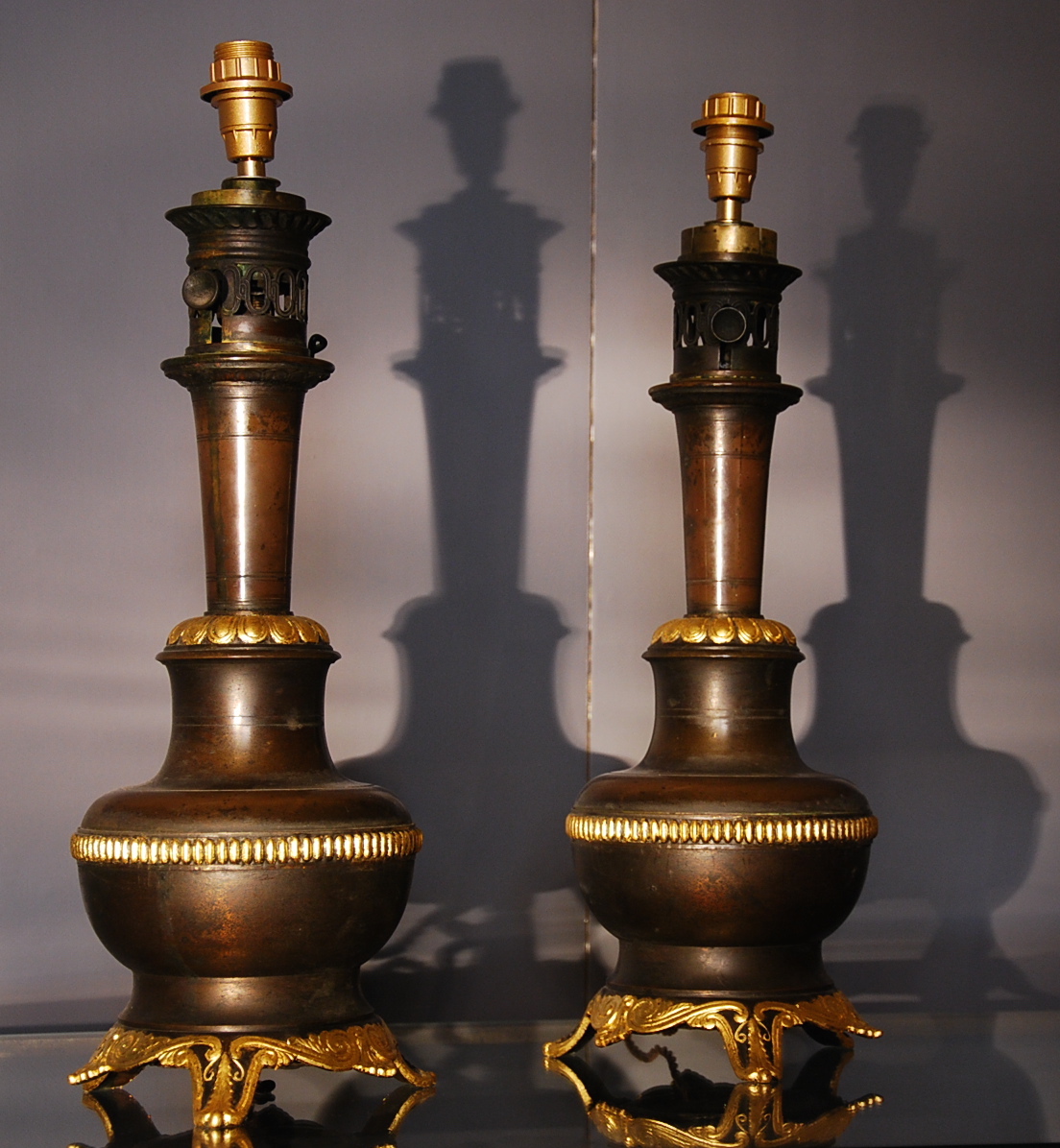 Paire De Lampes En Bronze Napoleon III