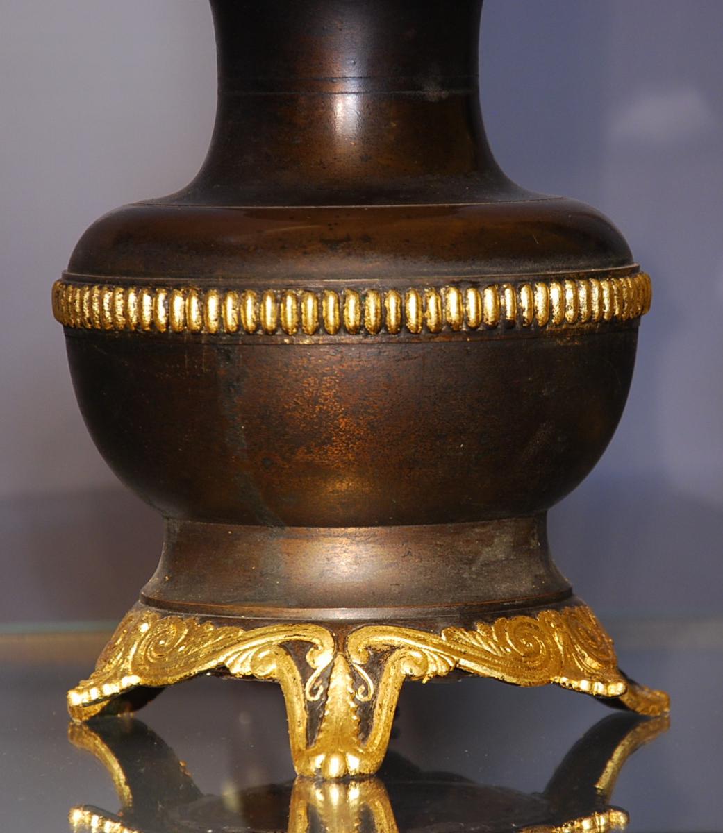 Paire De Lampes En Bronze Napoleon III-photo-4