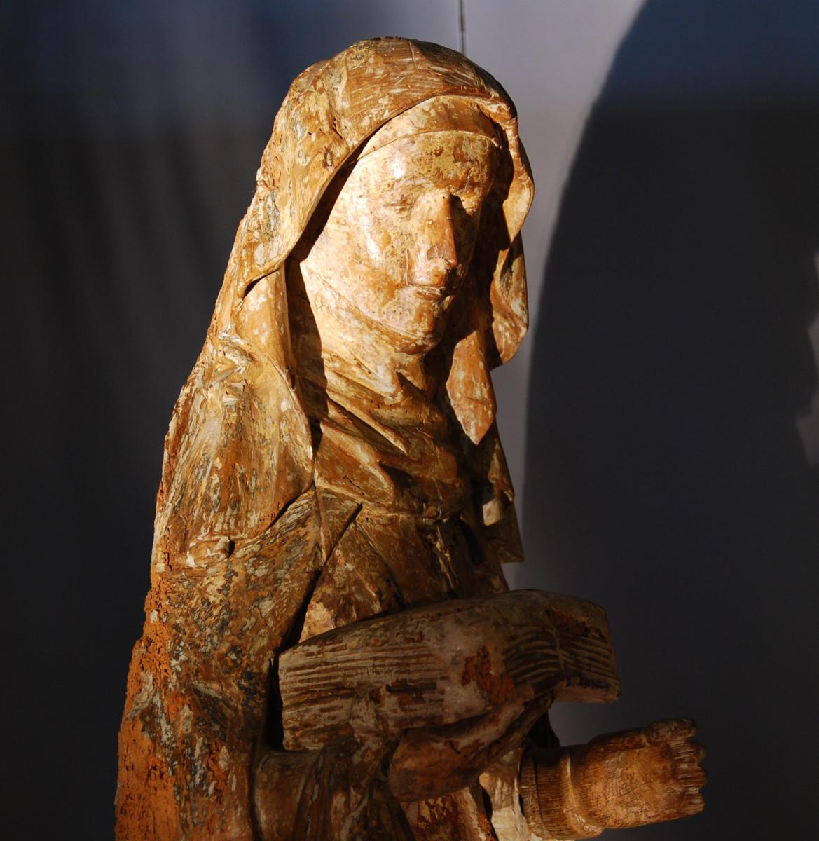 Grande Sainte Anne In Sculpted Wood 16th Century-photo-2