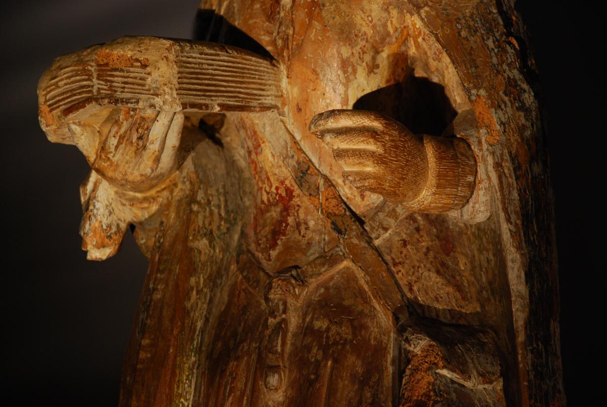 Grande Sainte Anne In Sculpted Wood 16th Century-photo-2