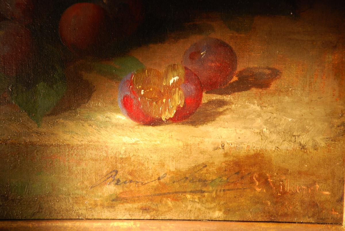 Huile Sur Toile Nature Morte Aux Fruits Signée Brunel Neuville-photo-4