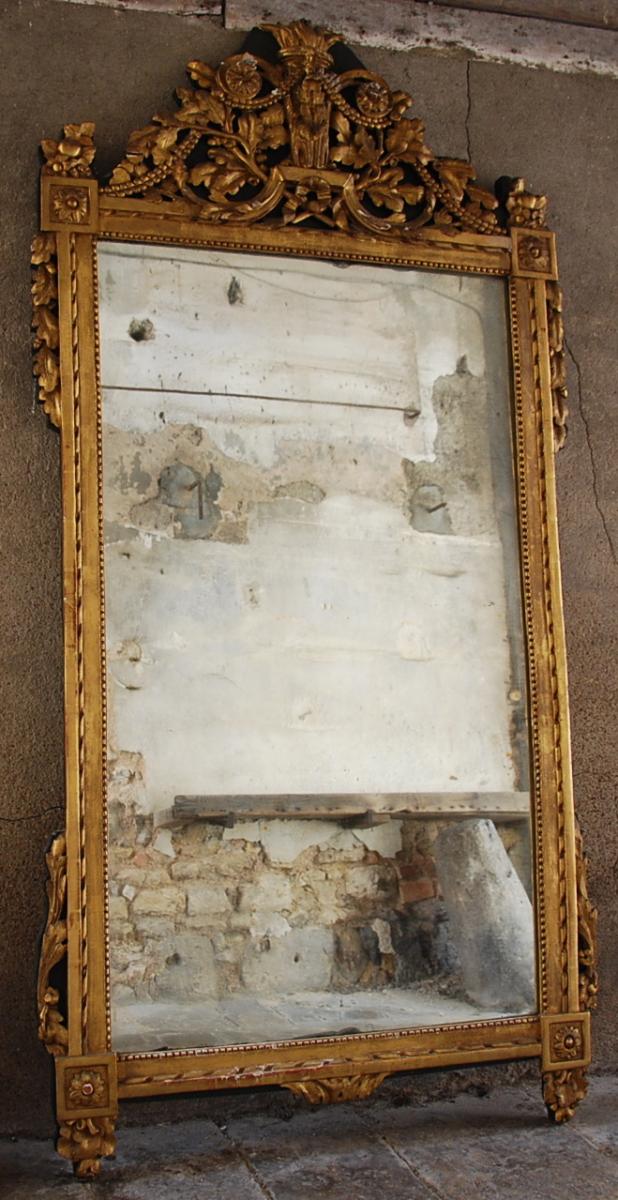 Miroir À Fronton Époque Louis XVI