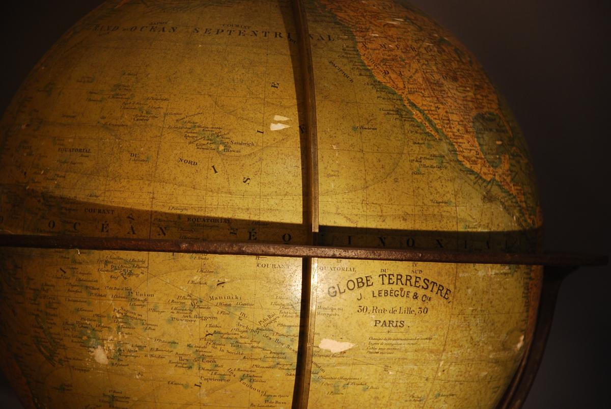 Mappemonde Globe Terrestre J Lebegue Et Cie-photo-4
