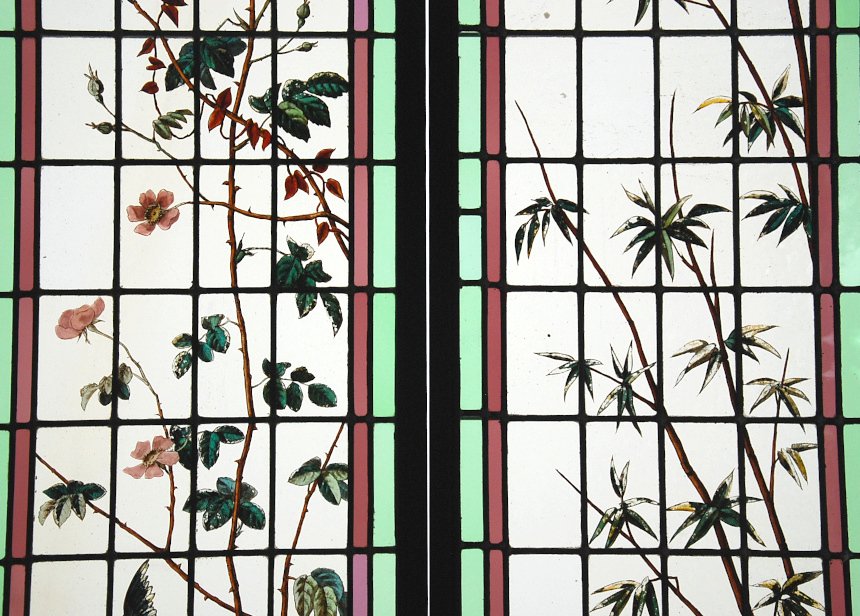 Stained Glass Roses And Bamboos-photo-3