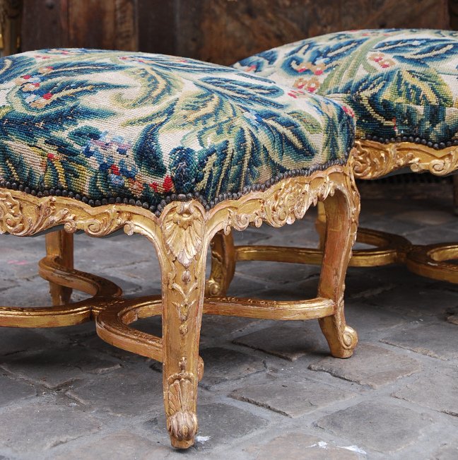 Pair Of Regence Style Stool-photo-2