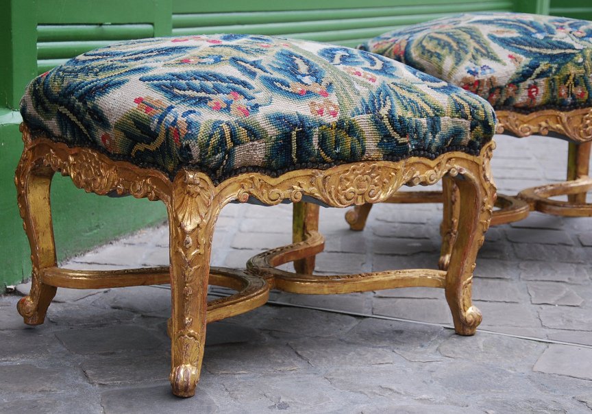 Pair Of Regence Style Stool-photo-2