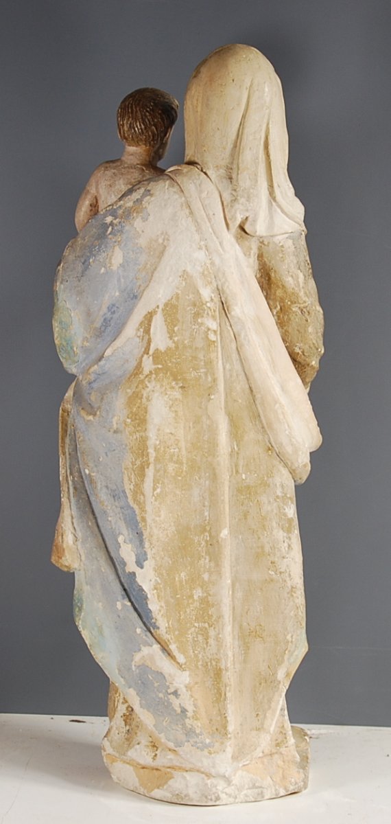 Virgin And Child In Stone Period 16th-photo-4