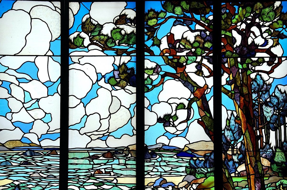 Stained Glass Stained Glass Bord De Mer Henri Rapin-photo-2