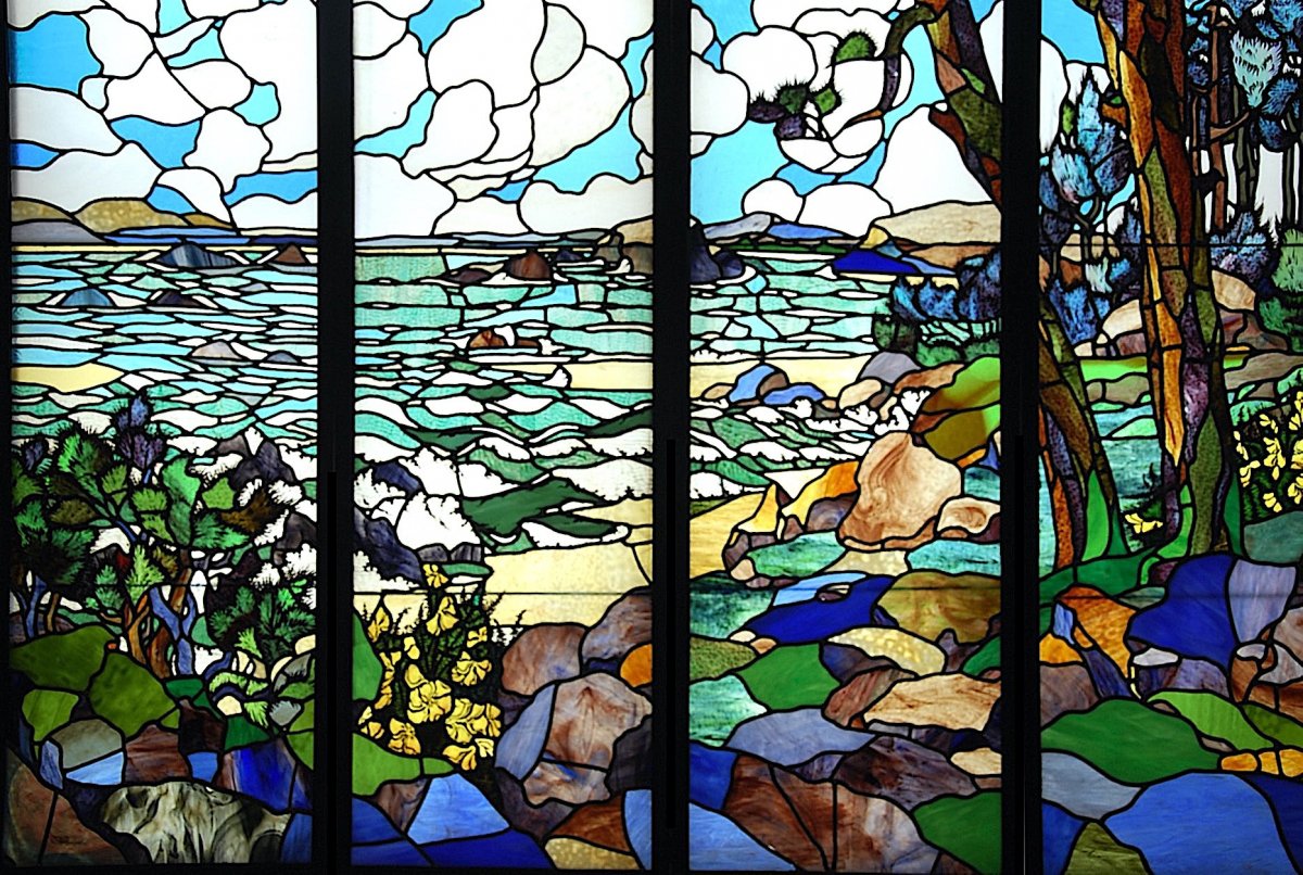 Stained Glass Stained Glass Bord De Mer Henri Rapin-photo-3