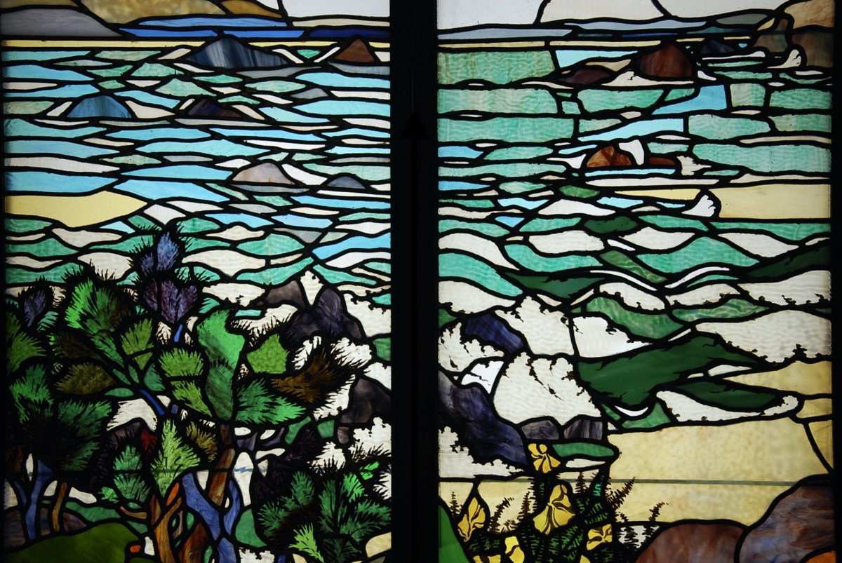 Stained Glass Stained Glass Bord De Mer Henri Rapin-photo-2