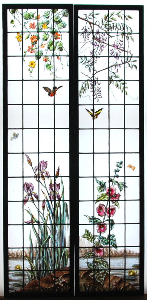 Stained Glass Window V113 Rose Iris
