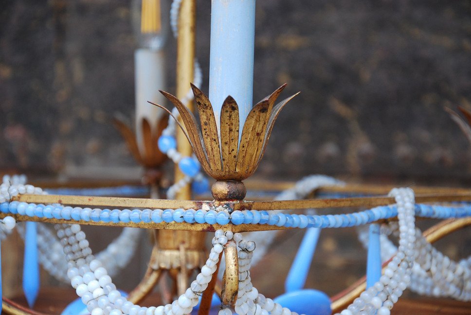 Chandelier Opaline Style Charles X-photo-3
