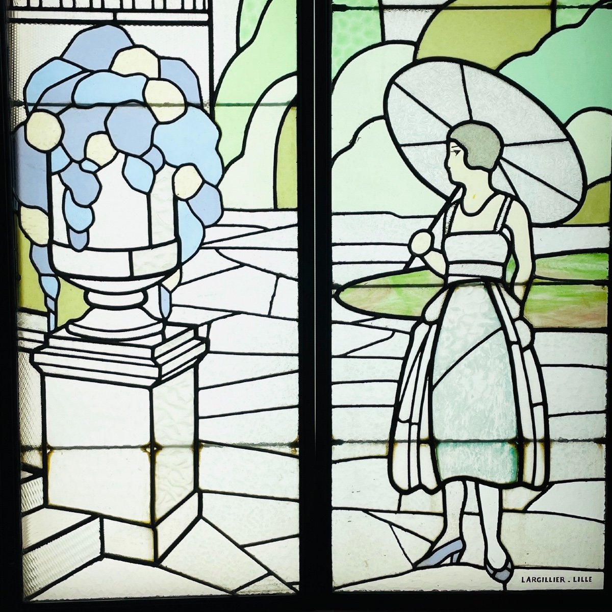 Stained Glass Art Deco De Largillier-photo-3