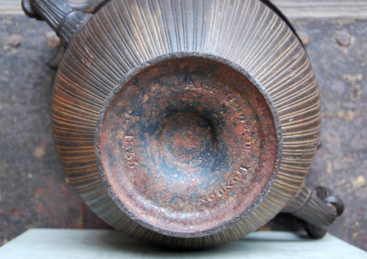 Art Union Of London Neoclassical Cast Iron Vase 1855-photo-3