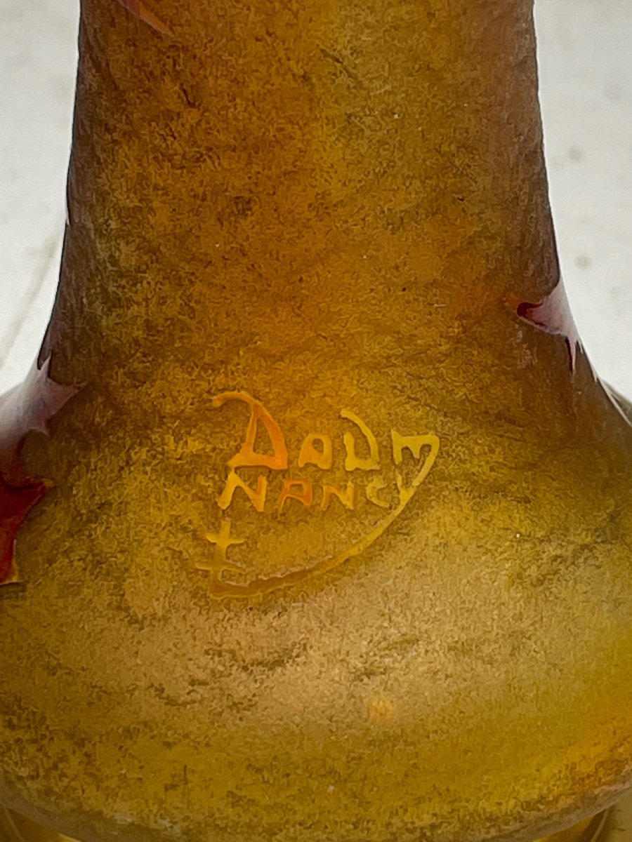Daum Vase "with Chardons"-photo-1