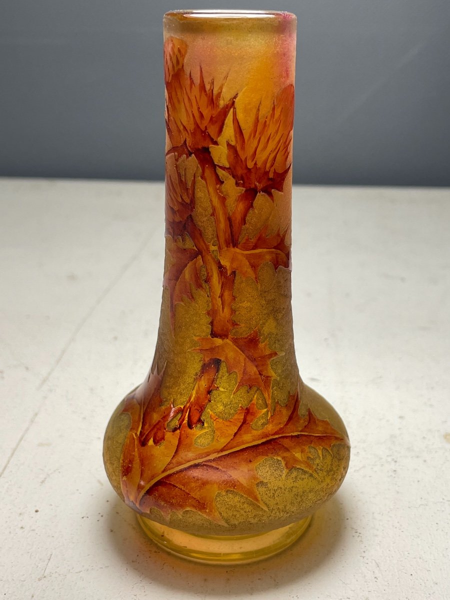 Daum Vase "with Chardons"