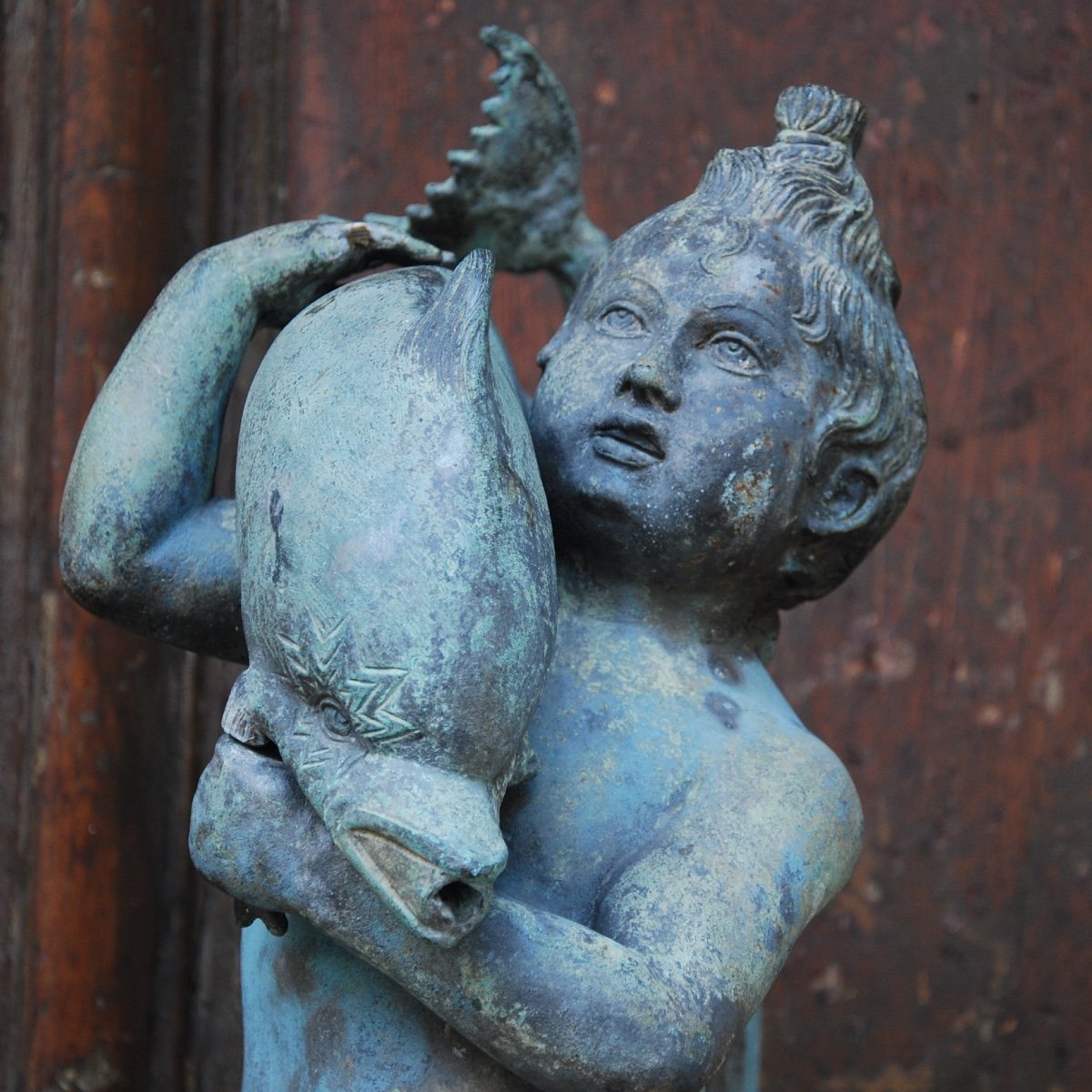 Sculpture En Bronze Au Dauphin Du Grand Tour-photo-4