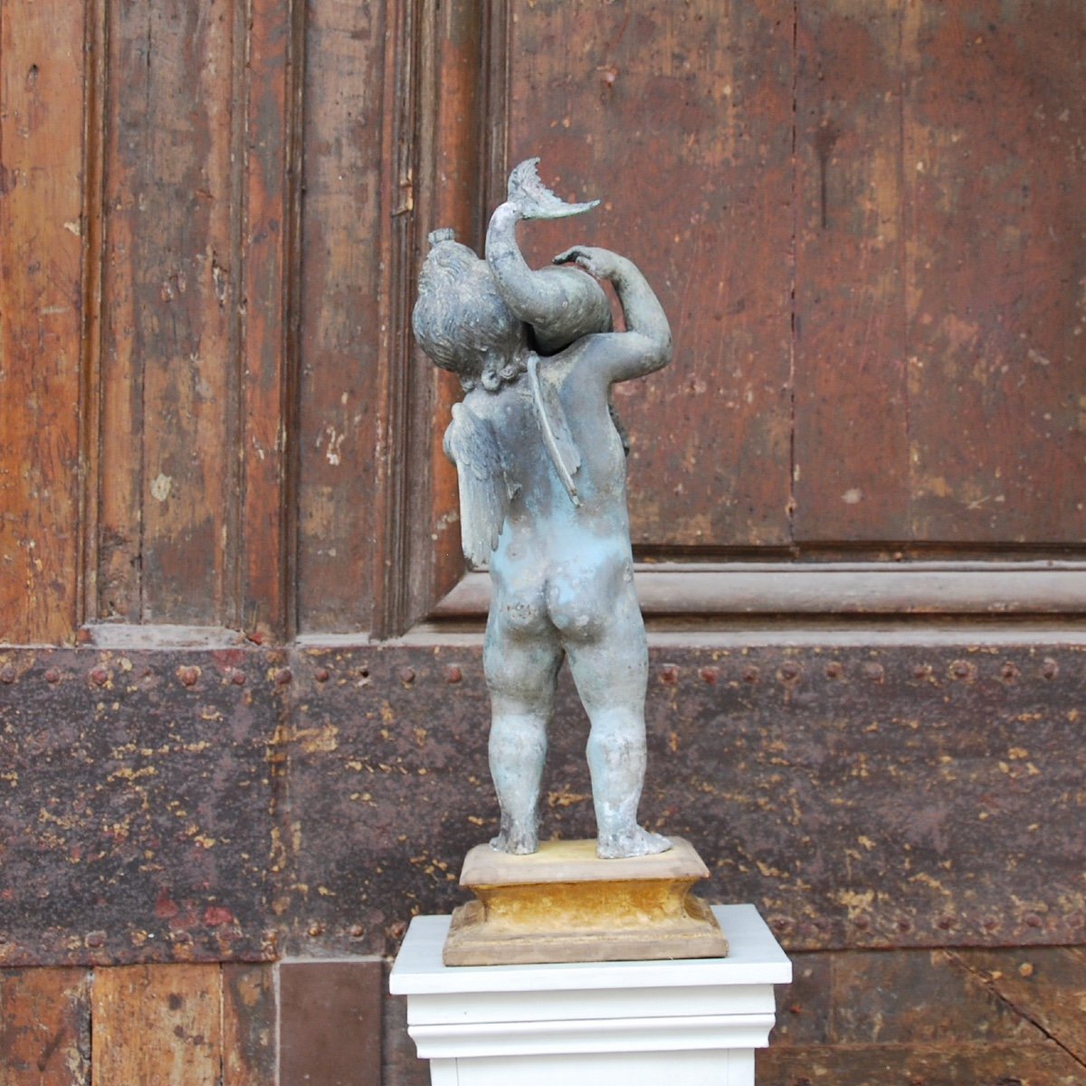 Sculpture En Bronze Au Dauphin Du Grand Tour-photo-7