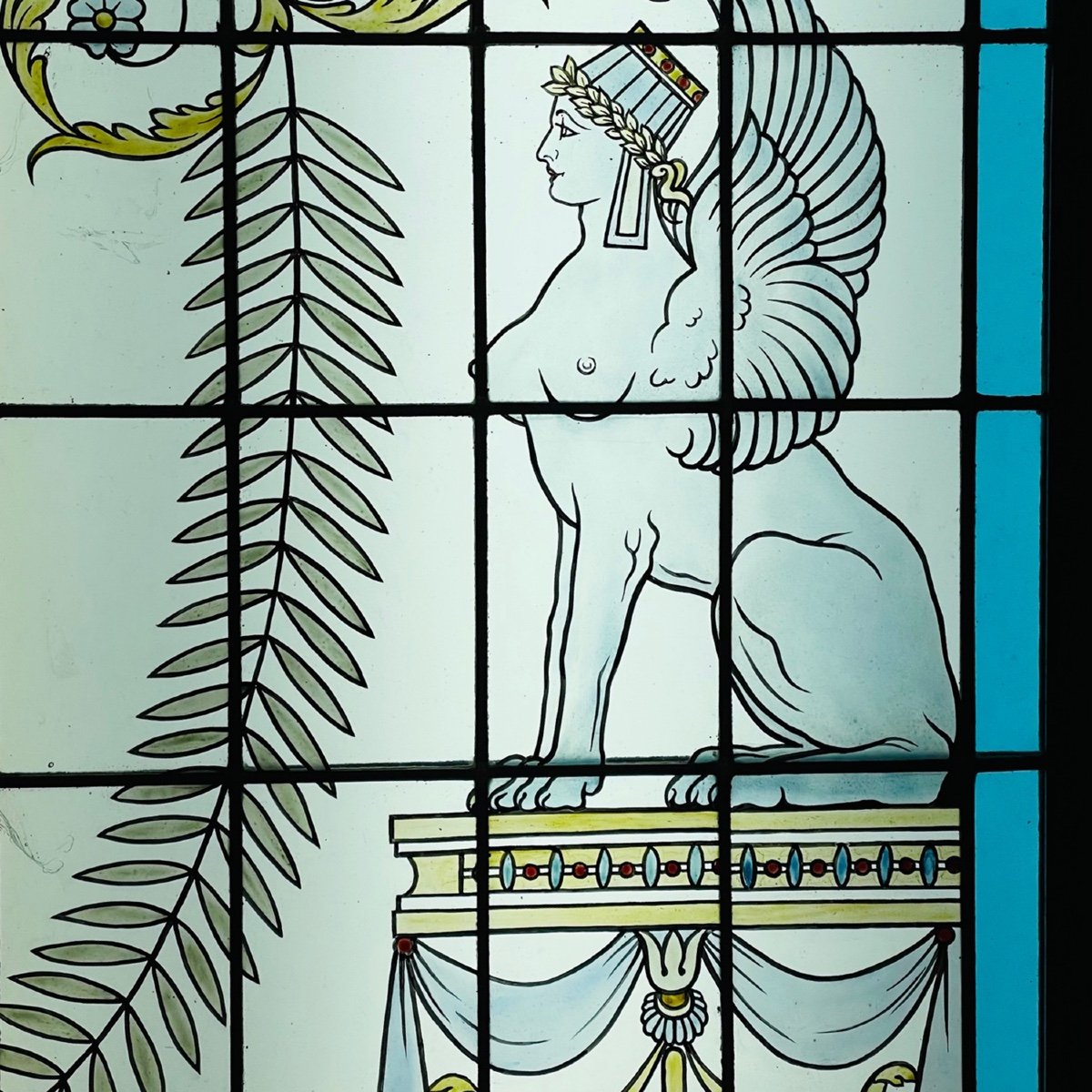 Stained Glass With Sphinges-photo-2