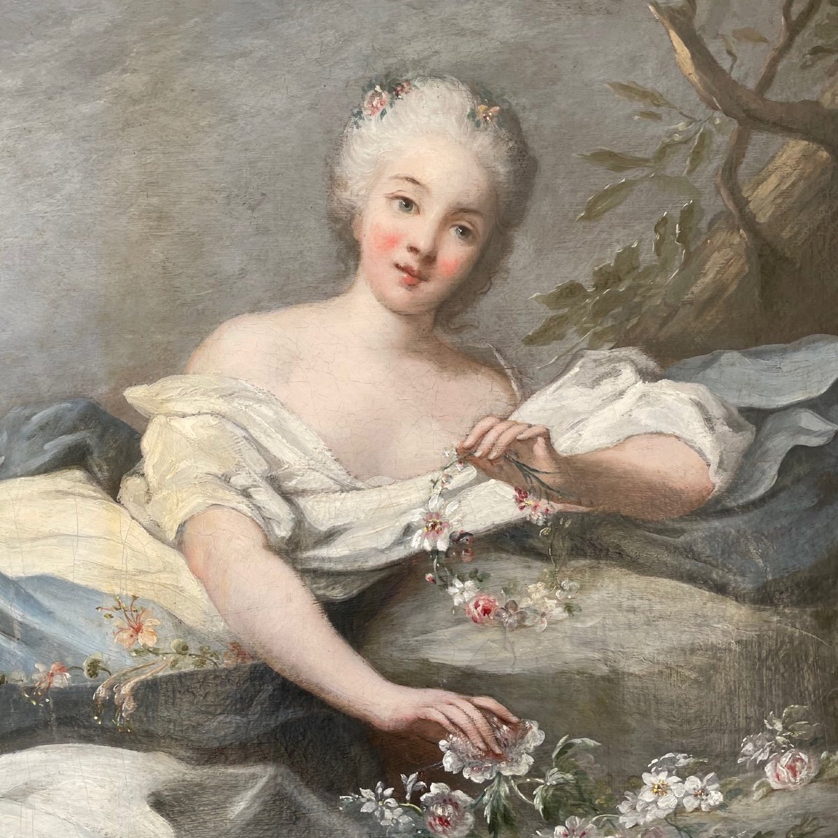 Oil On Canvas Henriette De France Atelier De Nattier-photo-3