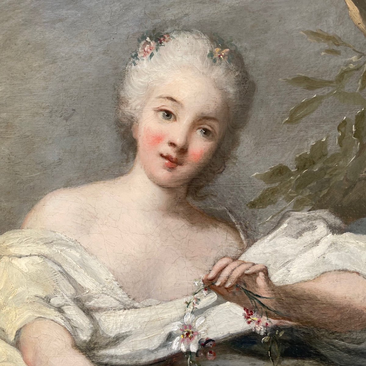 Oil On Canvas Henriette De France Atelier De Nattier-photo-4