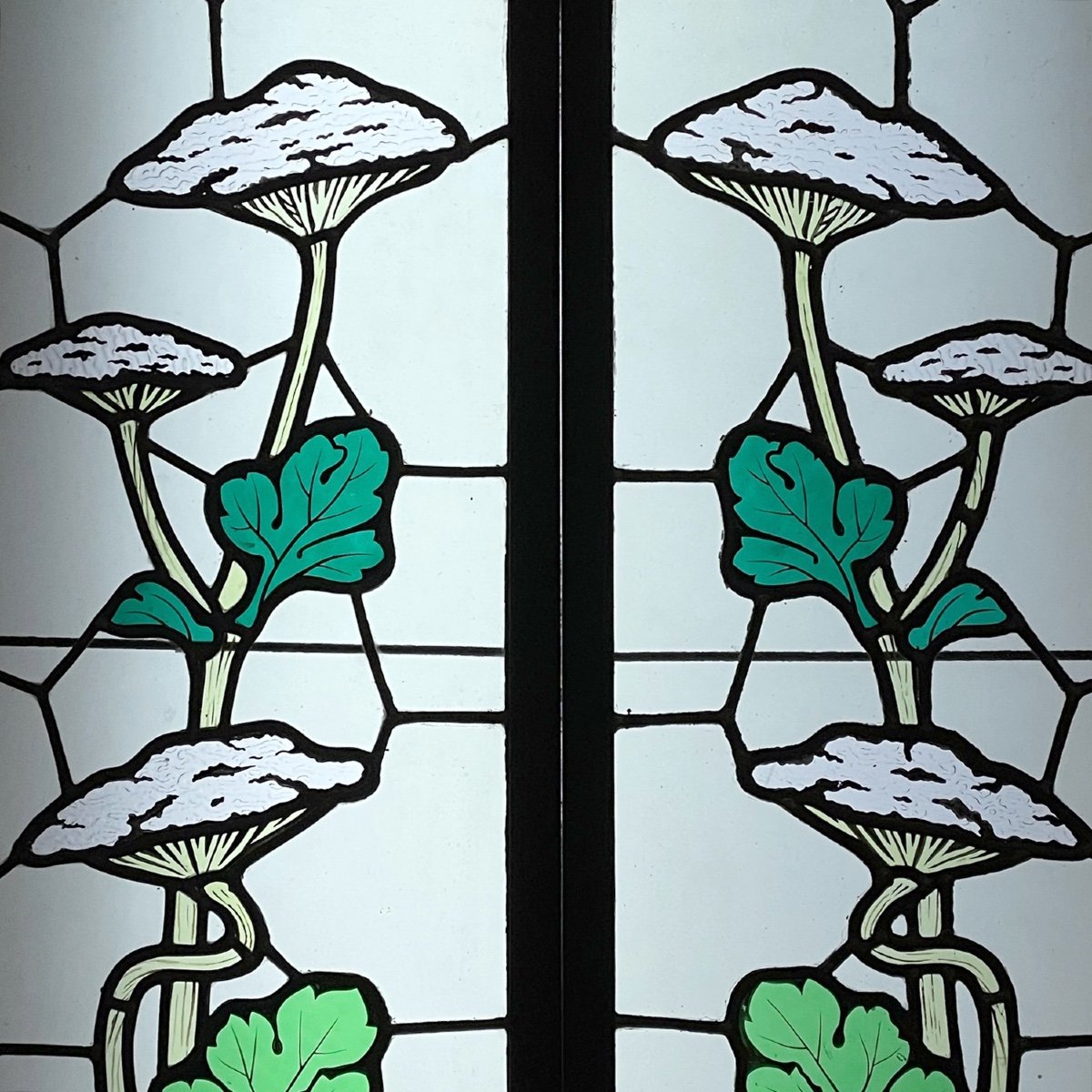 Stained Glass Stained Glass Suite Of 2 Pairs Aux Ombelliferes-photo-2