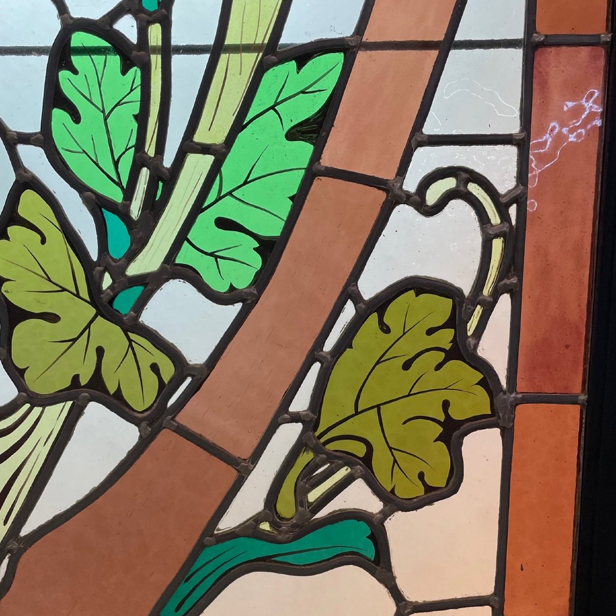 Stained Glass Stained Glass Suite Of 2 Pairs Aux Ombelliferes-photo-6