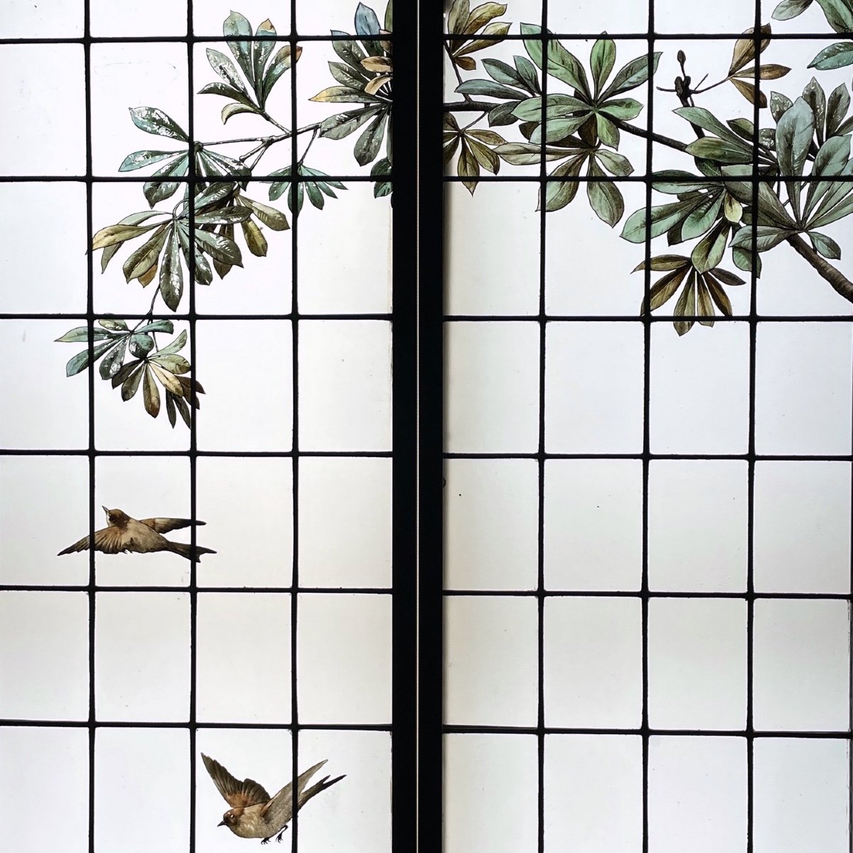 Stained Glass Stained Glass Birds And Flowers-photo-4