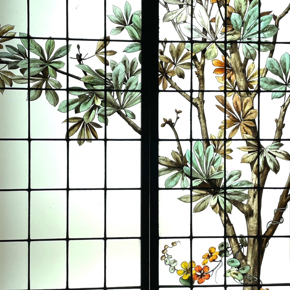 Stained Glass Stained Glass Birds And Flowers-photo-1