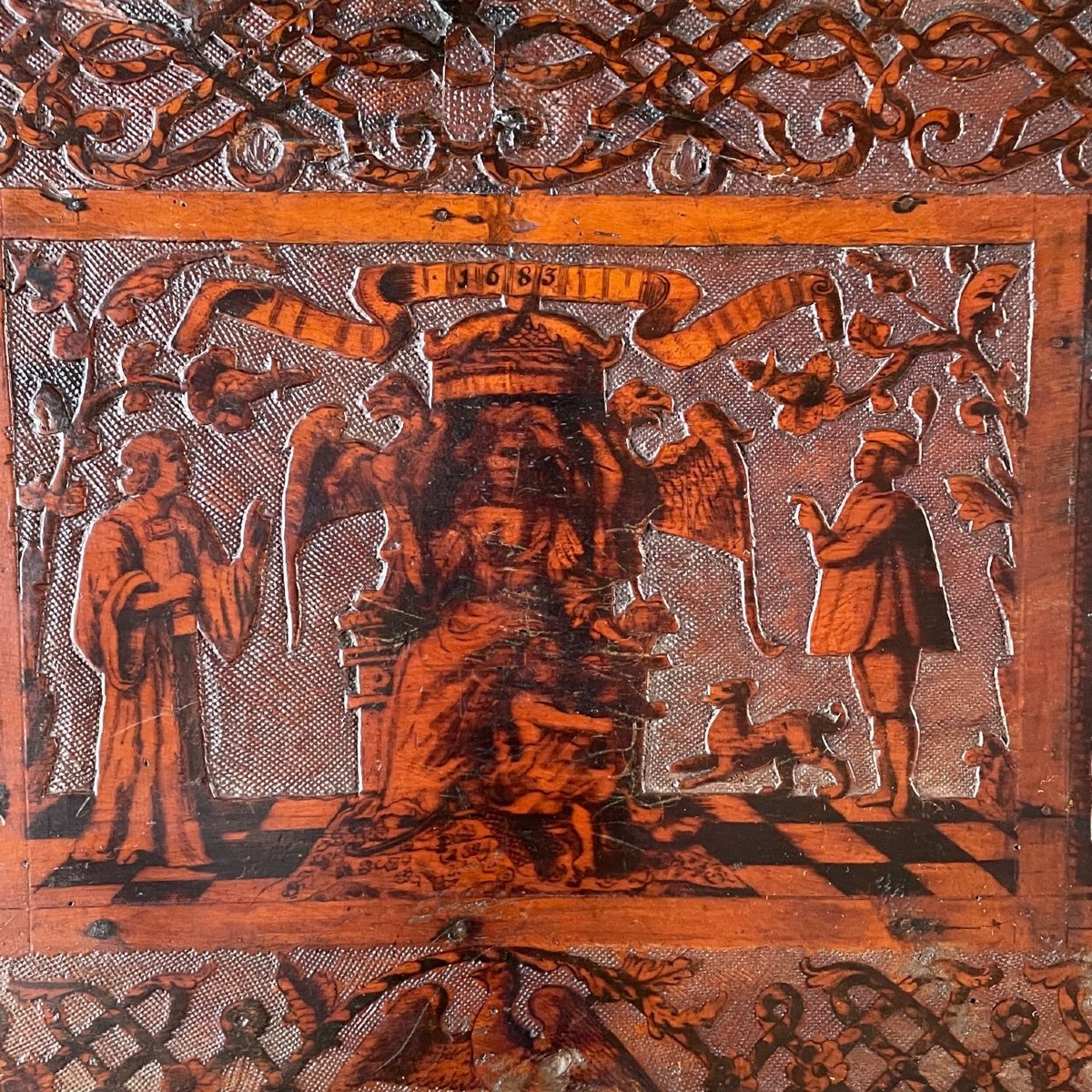 17th Carved Wood Panel-photo-4