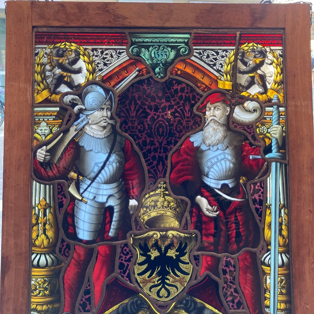 Stained Glass With Two Soldiers-photo-2
