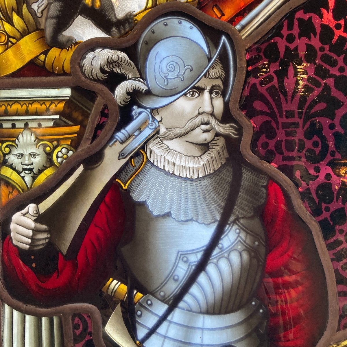 Stained Glass With Two Soldiers-photo-4