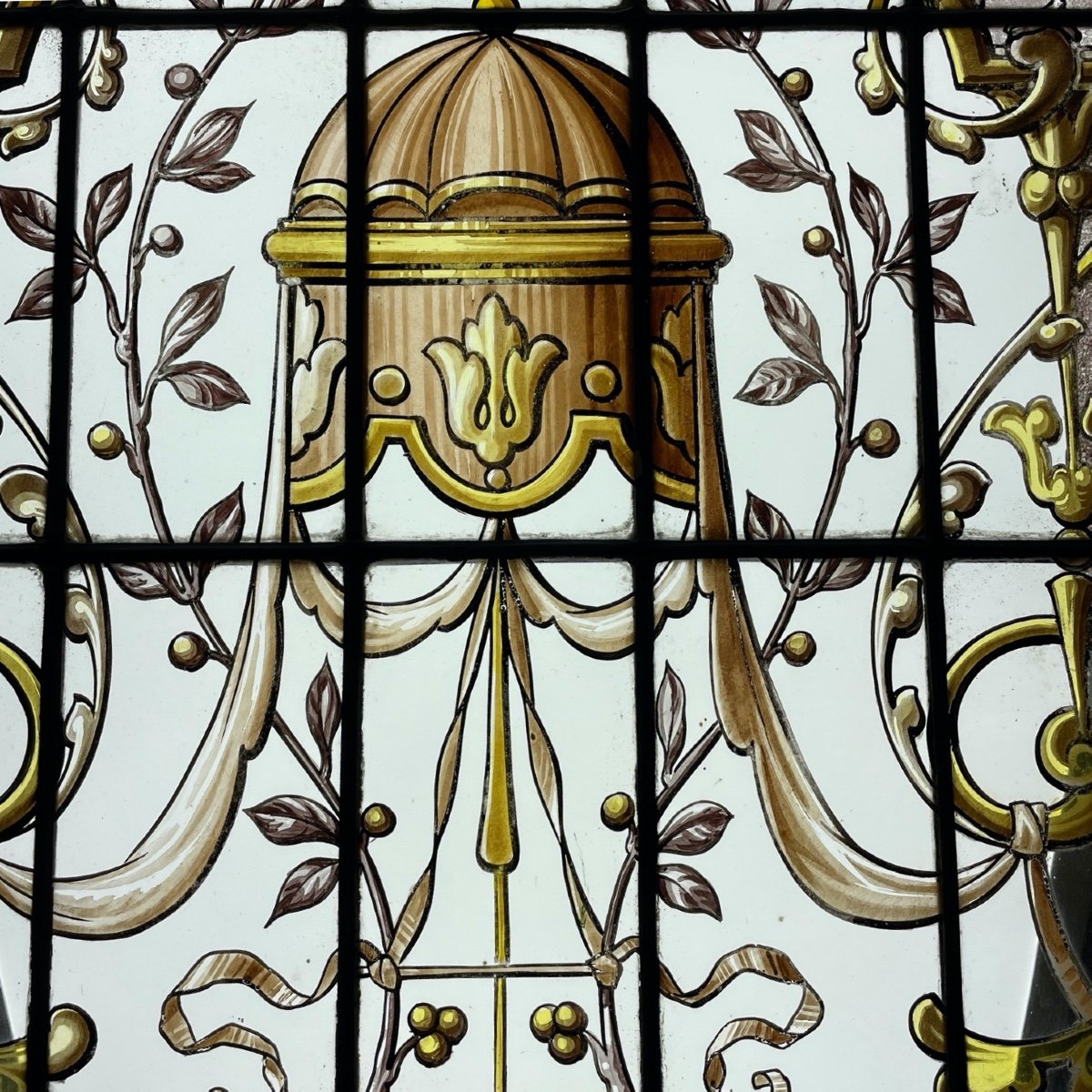 Stained Glass Window Stained Glass With Mascarons-photo-2