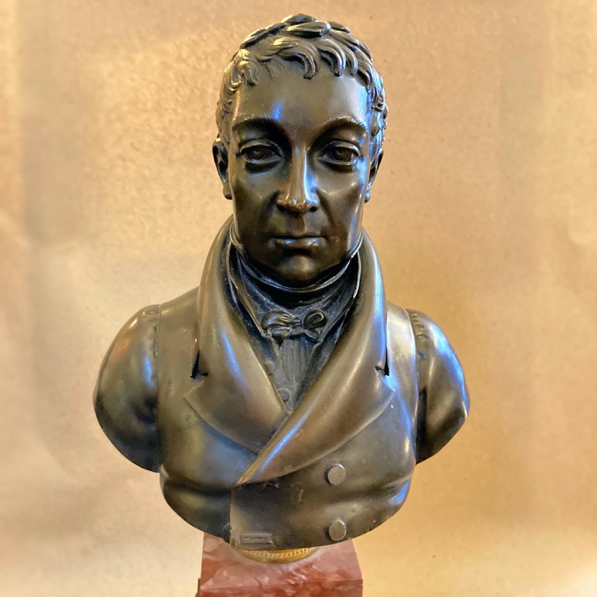 Bronze Buste Du Prince Charles De Rohan (1764-1836)-photo-3