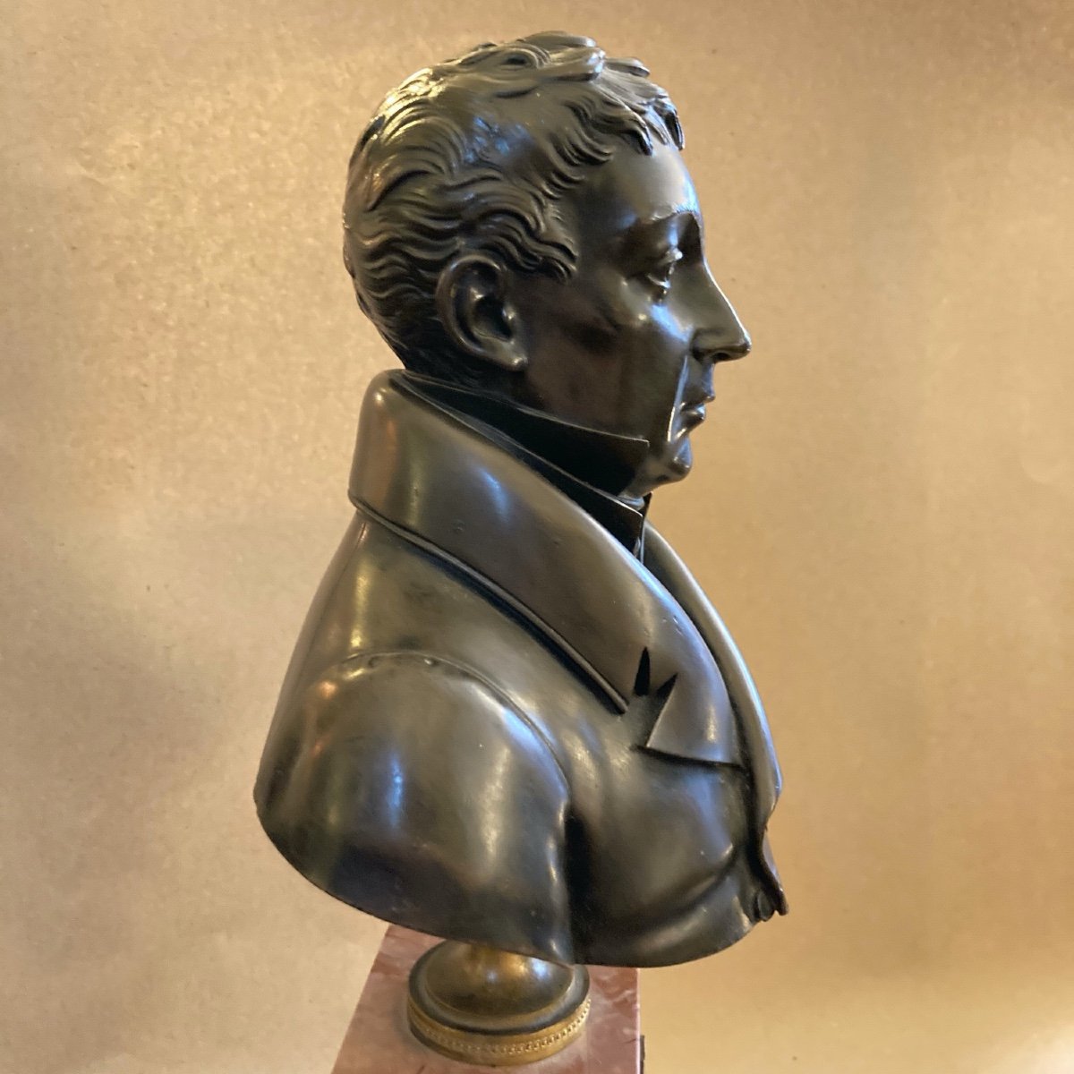 Bronze Buste Du Prince Charles De Rohan (1764-1836)-photo-4