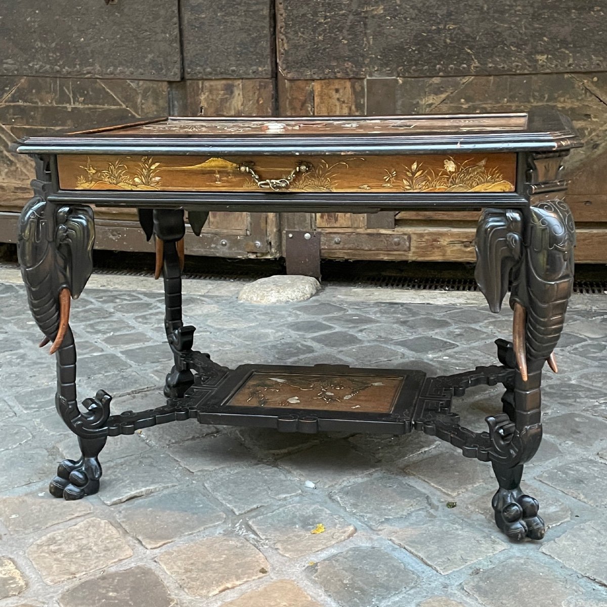 Table De Milieu Aux éléphants-photo-4