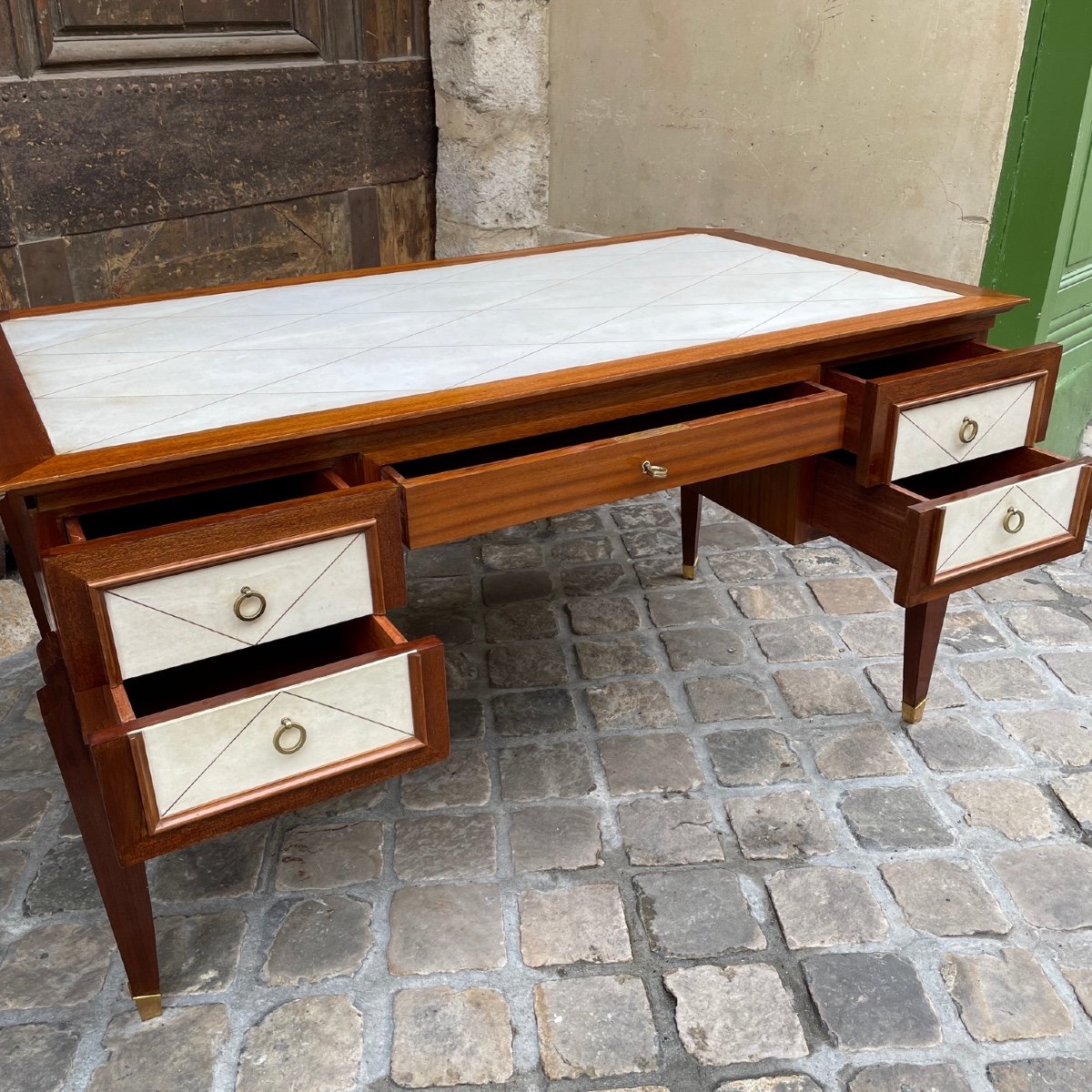 Bureau Acajou Et Parchemin-photo-2