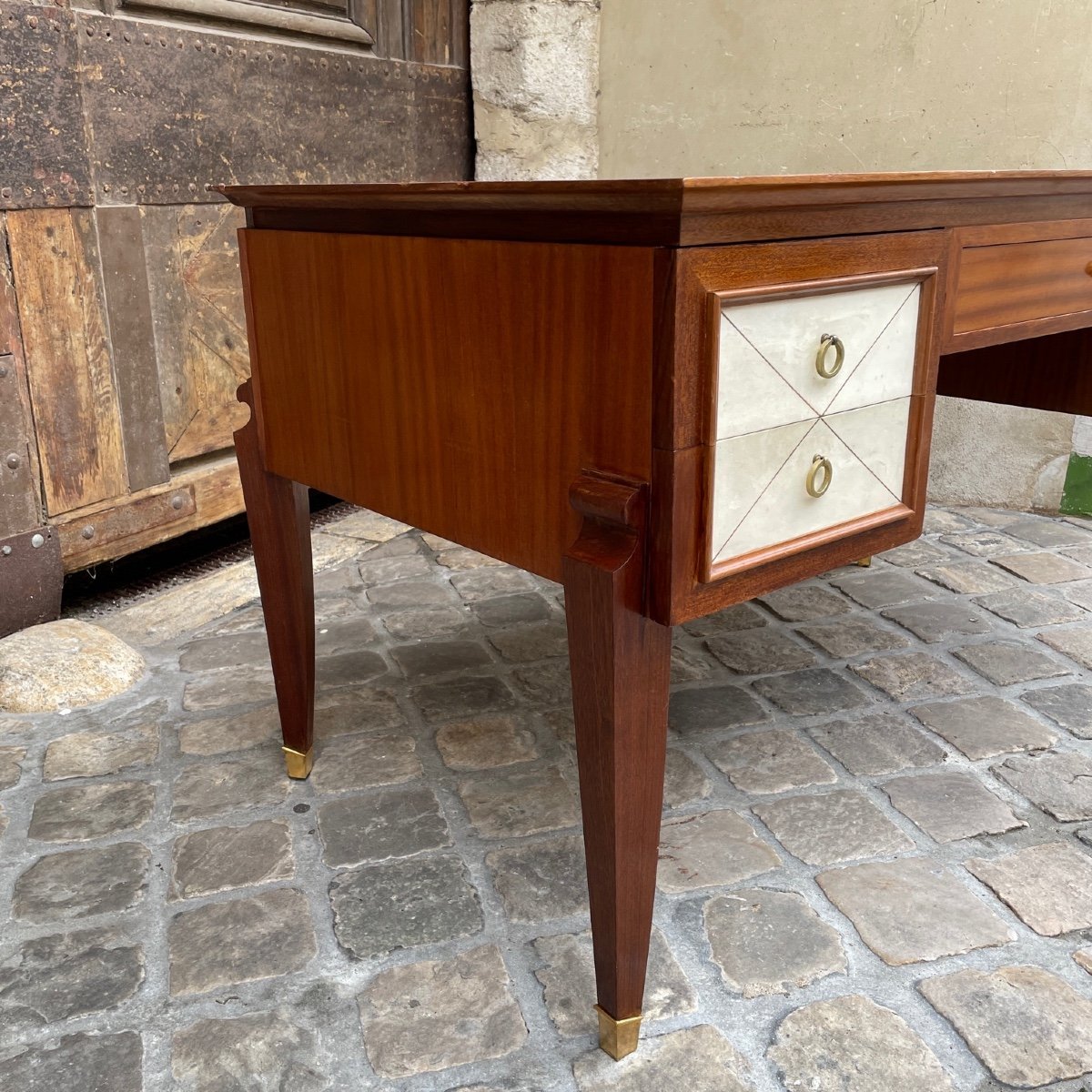 Bureau Acajou Et Parchemin-photo-4