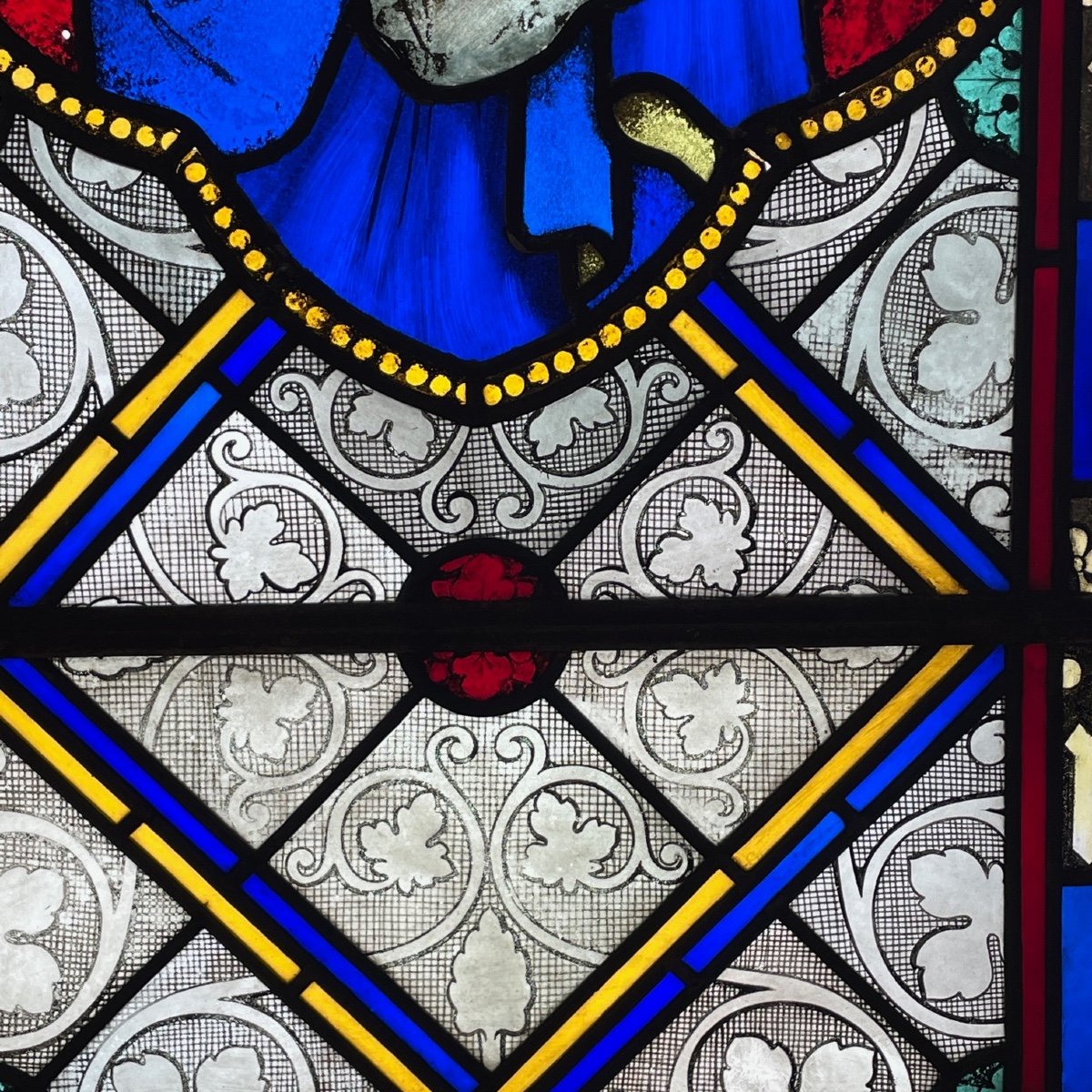 Vitrail Vitraux Vierge à l'Enfant XIXe-photo-2